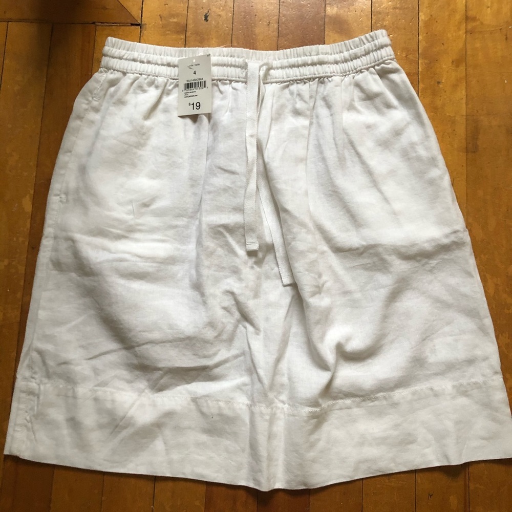 Linen blend skirt
